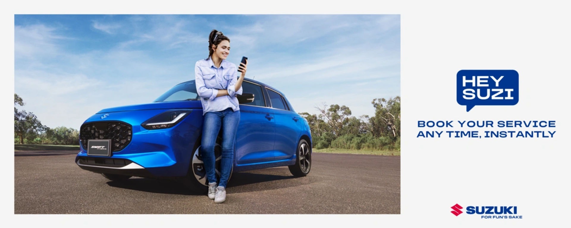 Hey Suzi - Book Your Service Any Time, Instantly - Suzuki